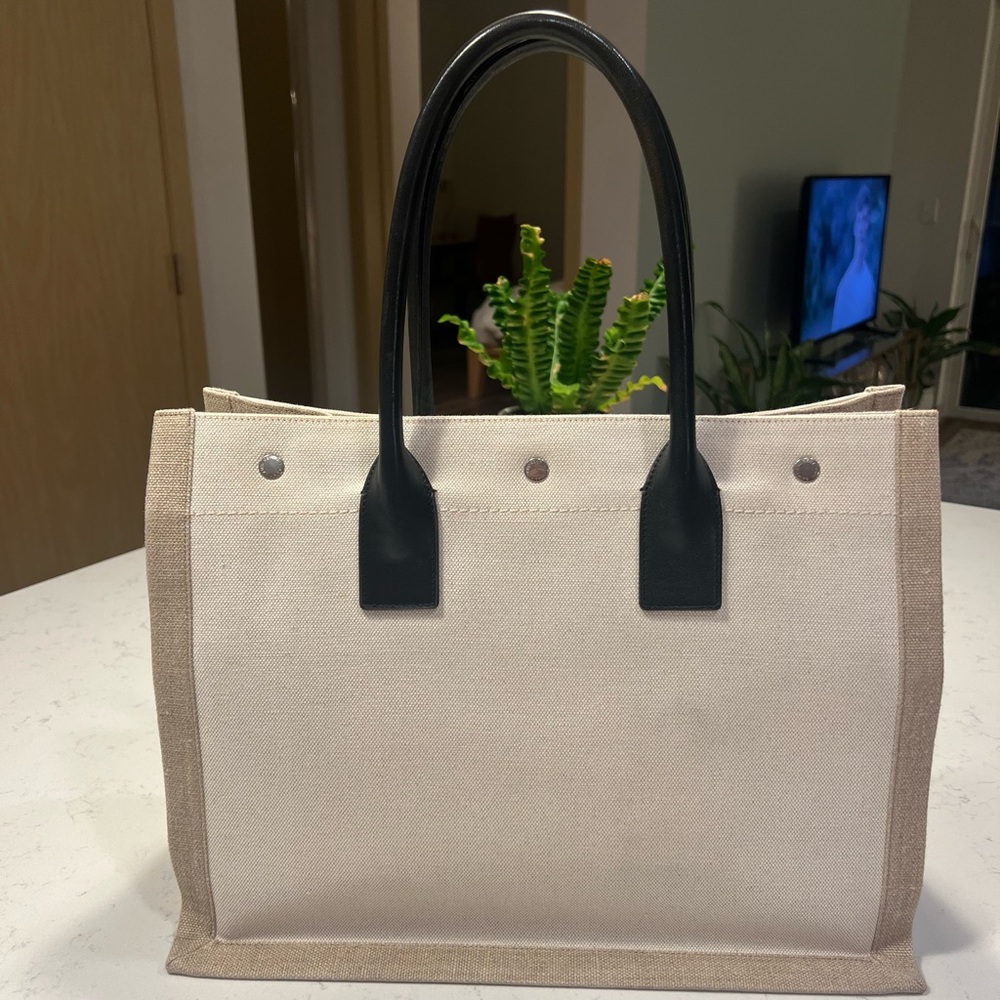 Yves Saint Laurent Rive Gauche Canvas Tote - Picture 3 of 11